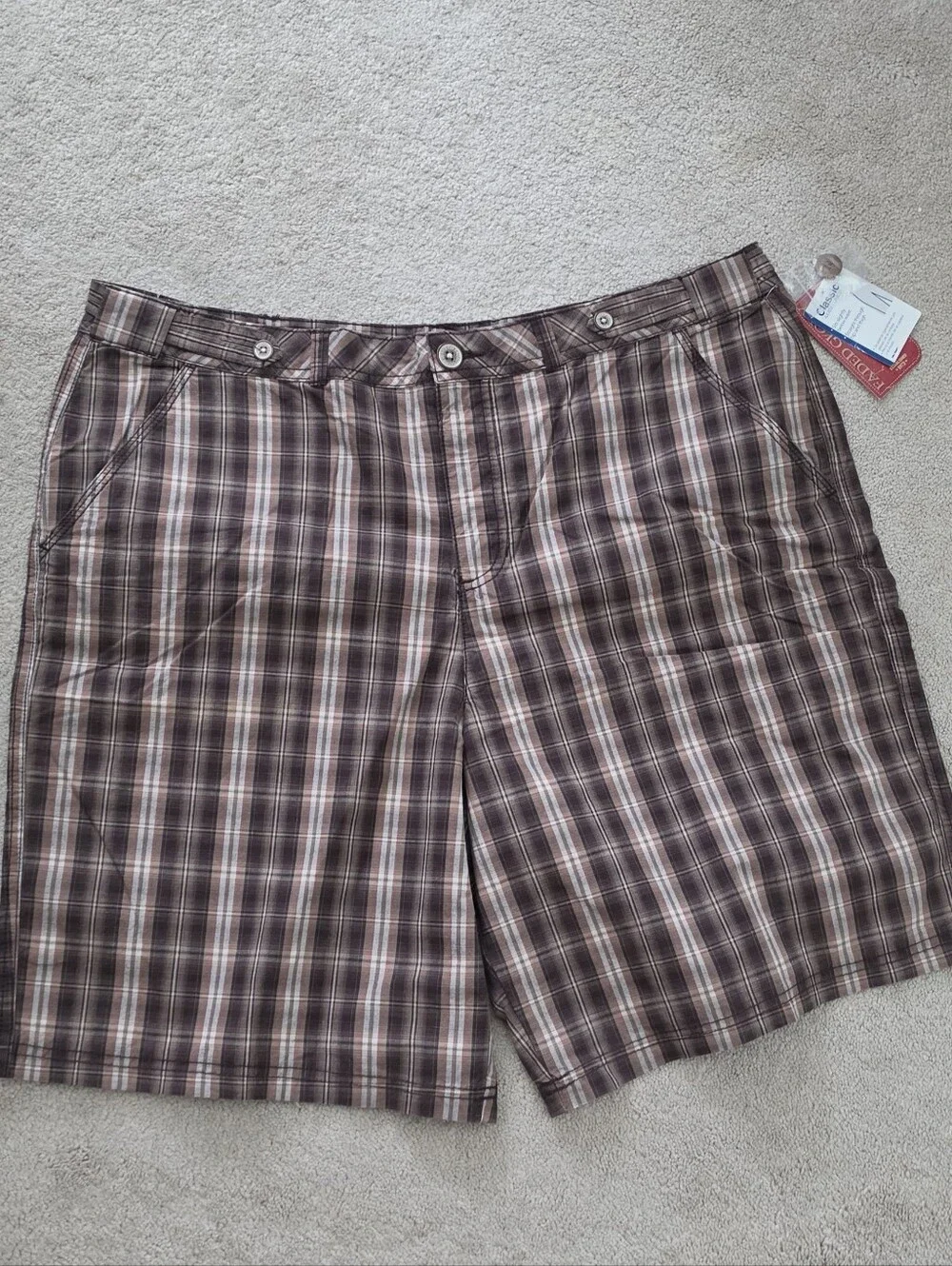 Faded Glory Originals Women’s Plaid Casual Shorts in Brown 18